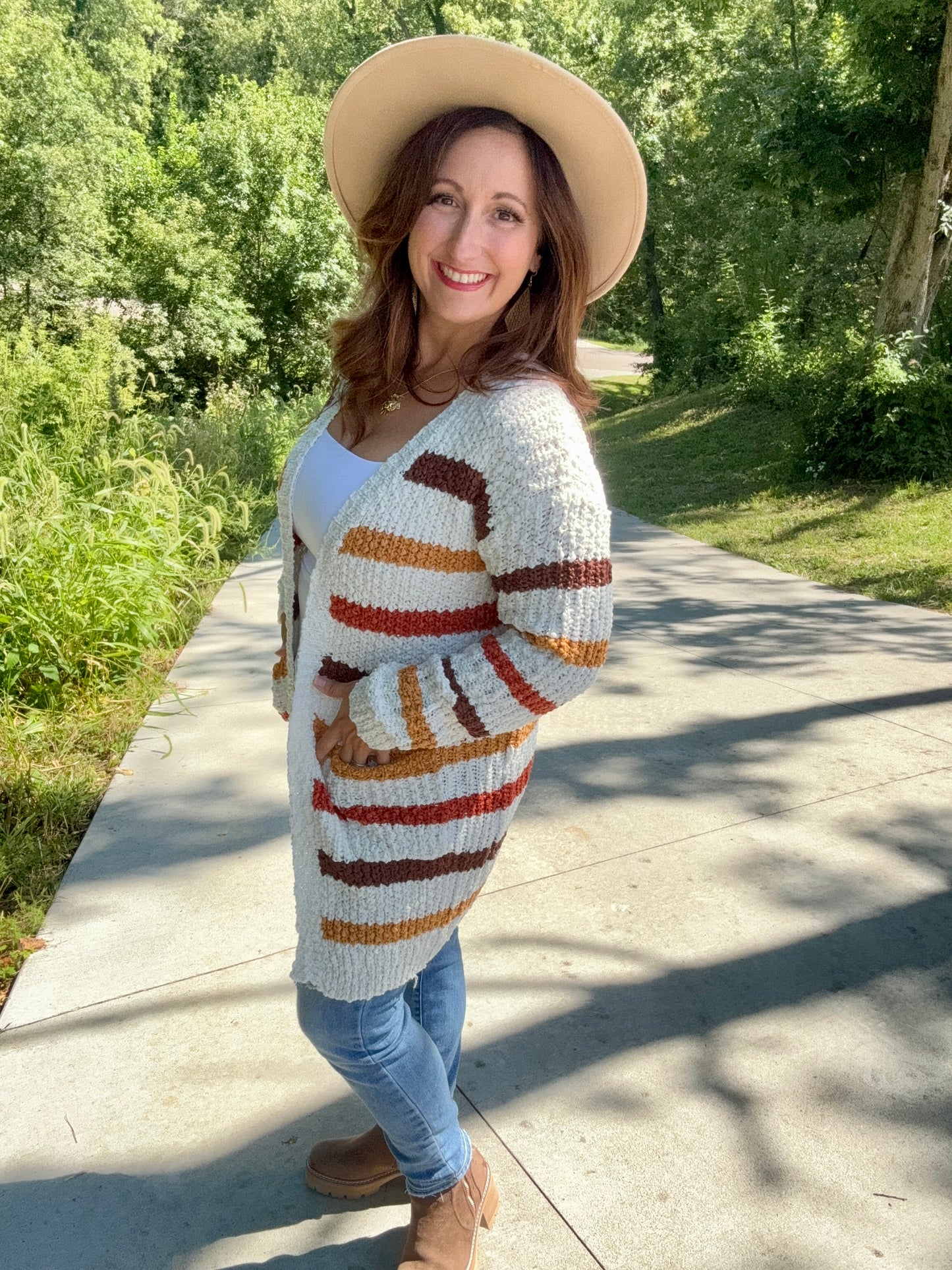Fall in Love Stripe Cardigan