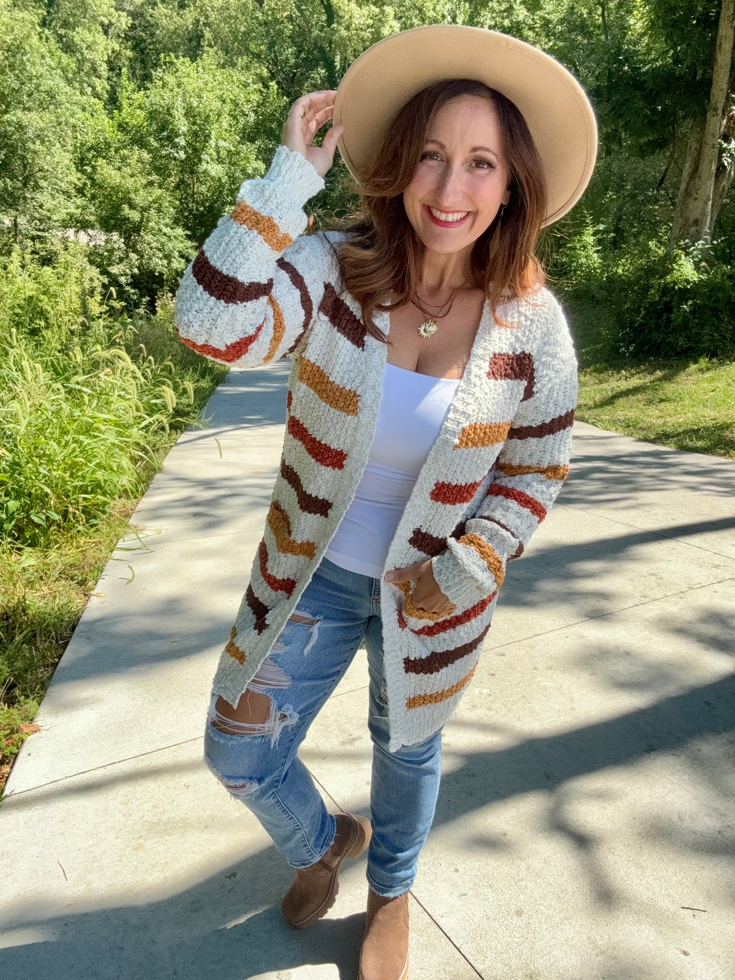 Fall in Love Stripe Cardigan