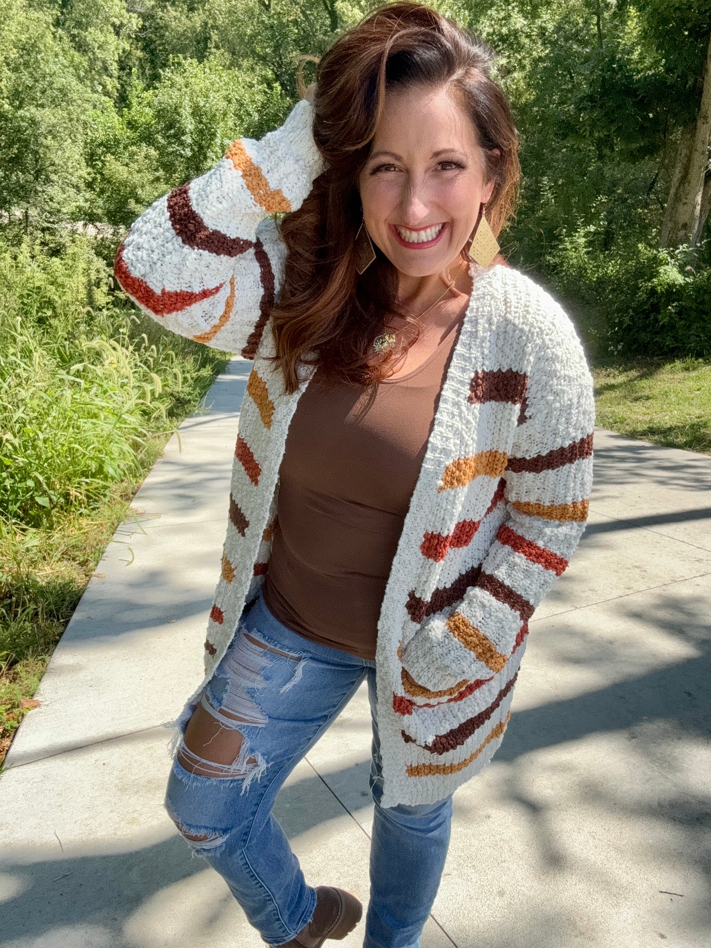 Fall in Love Stripe Cardigan