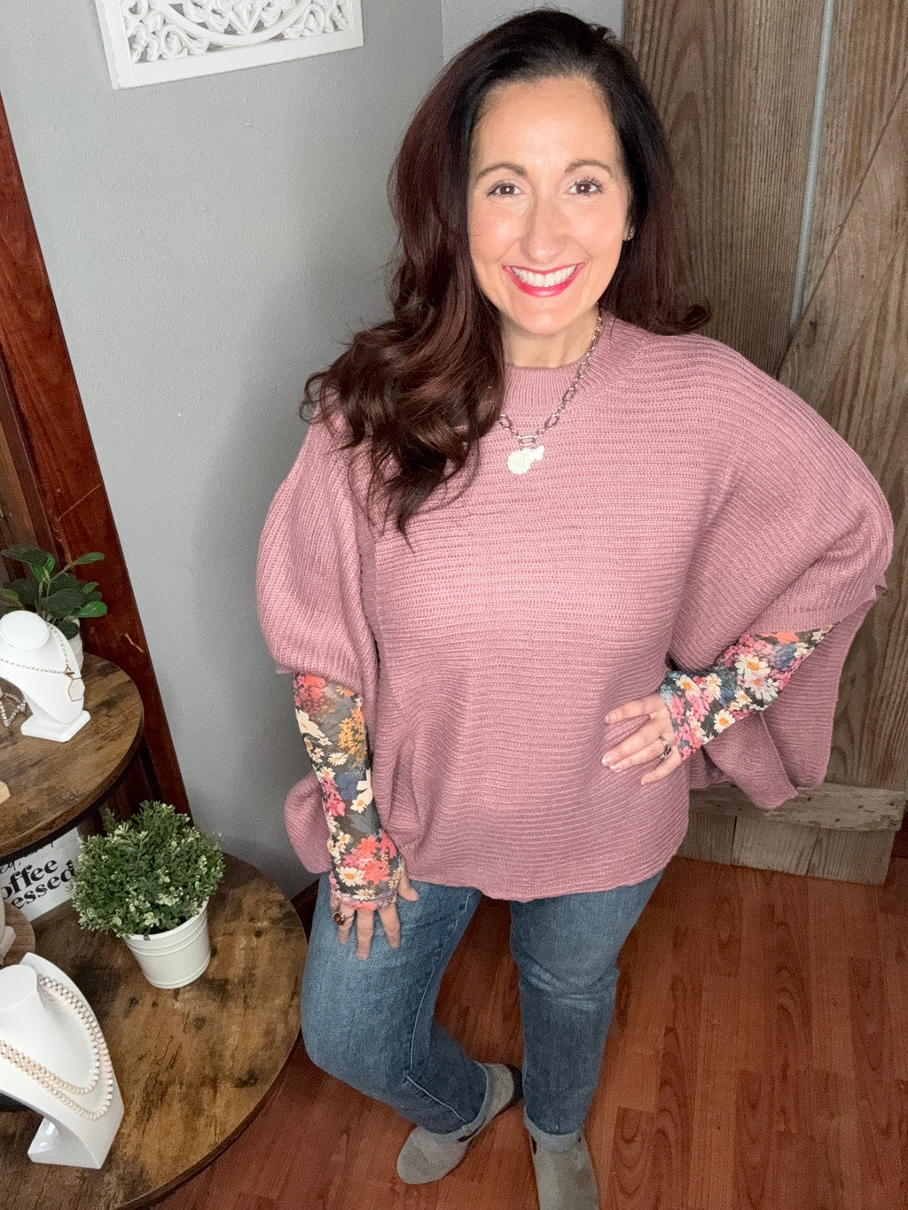 Meg Pullover Poncho Pink
