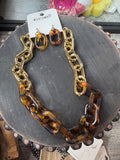 Tortoise & Gold Linked Up Necklace