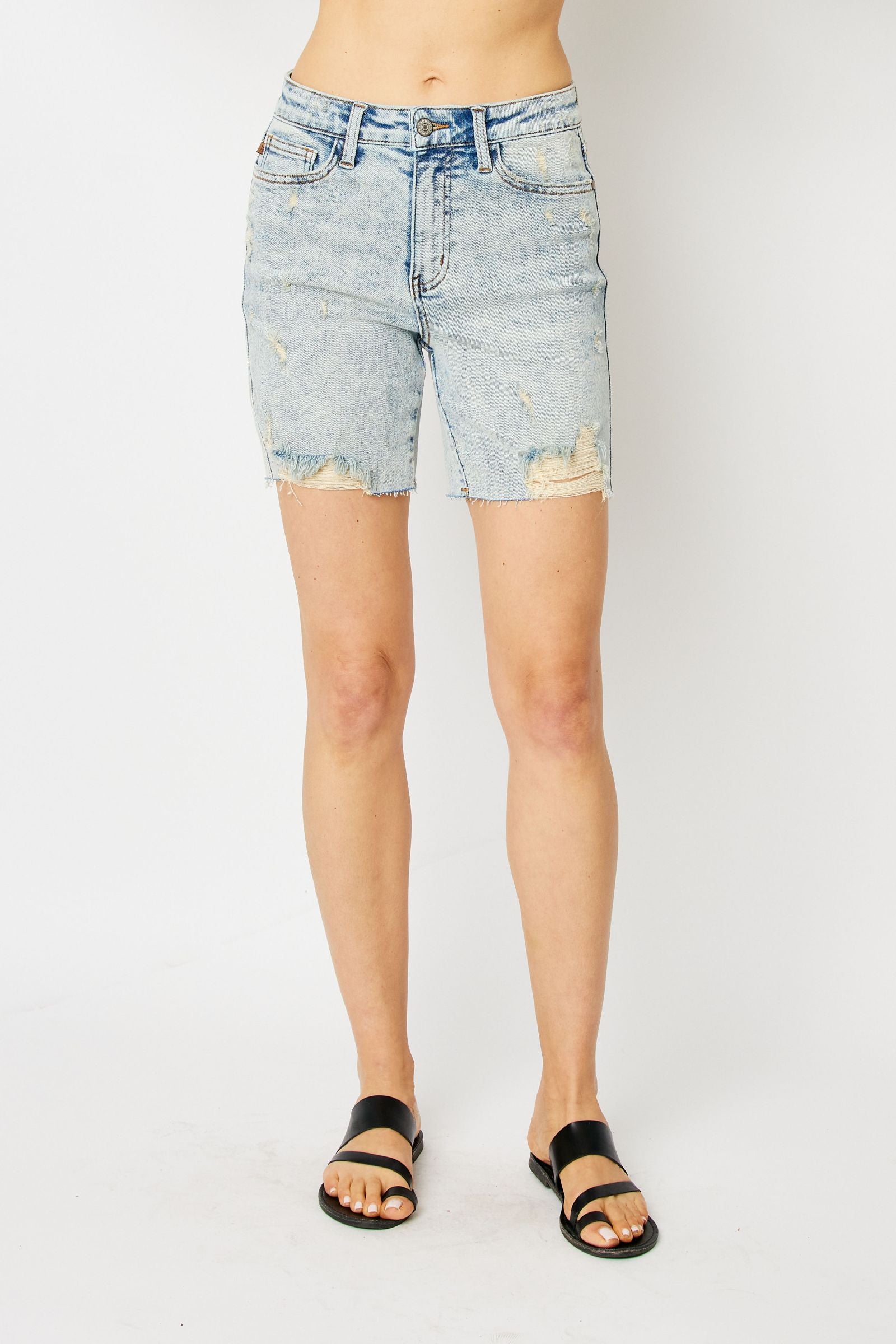 Judy Blue Vintage Rebel Boyfriend Shorts