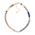 Stone Beaded Gold Necklace