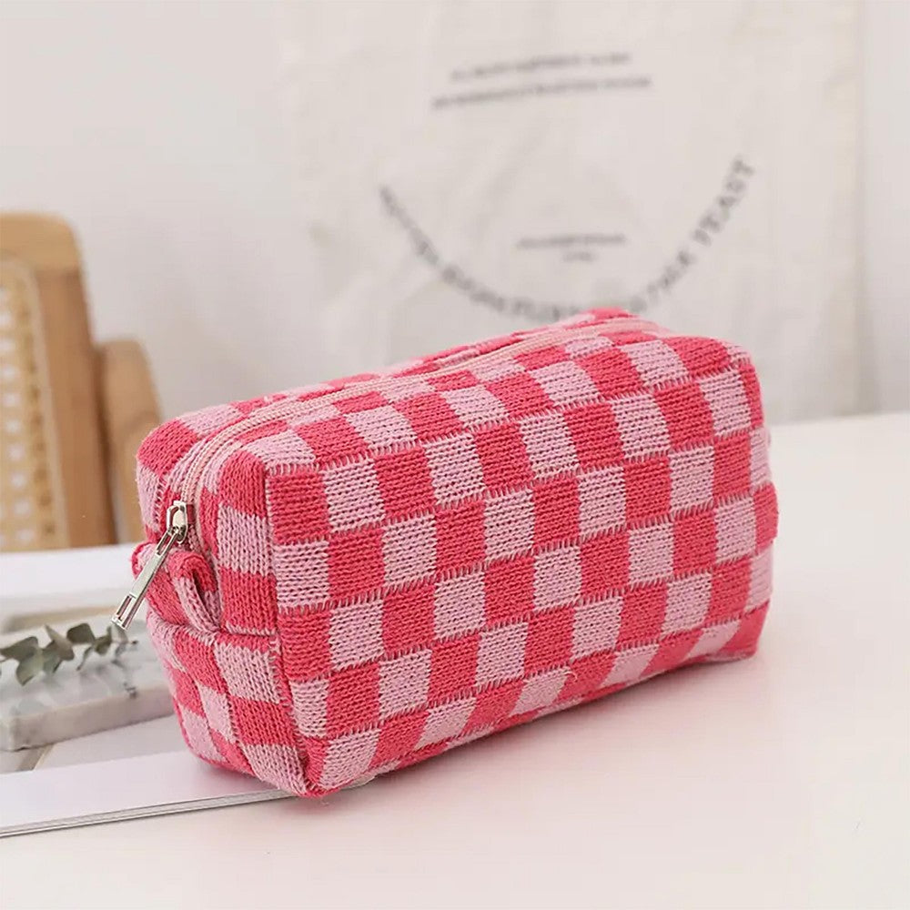 Checkered Travel Pouch