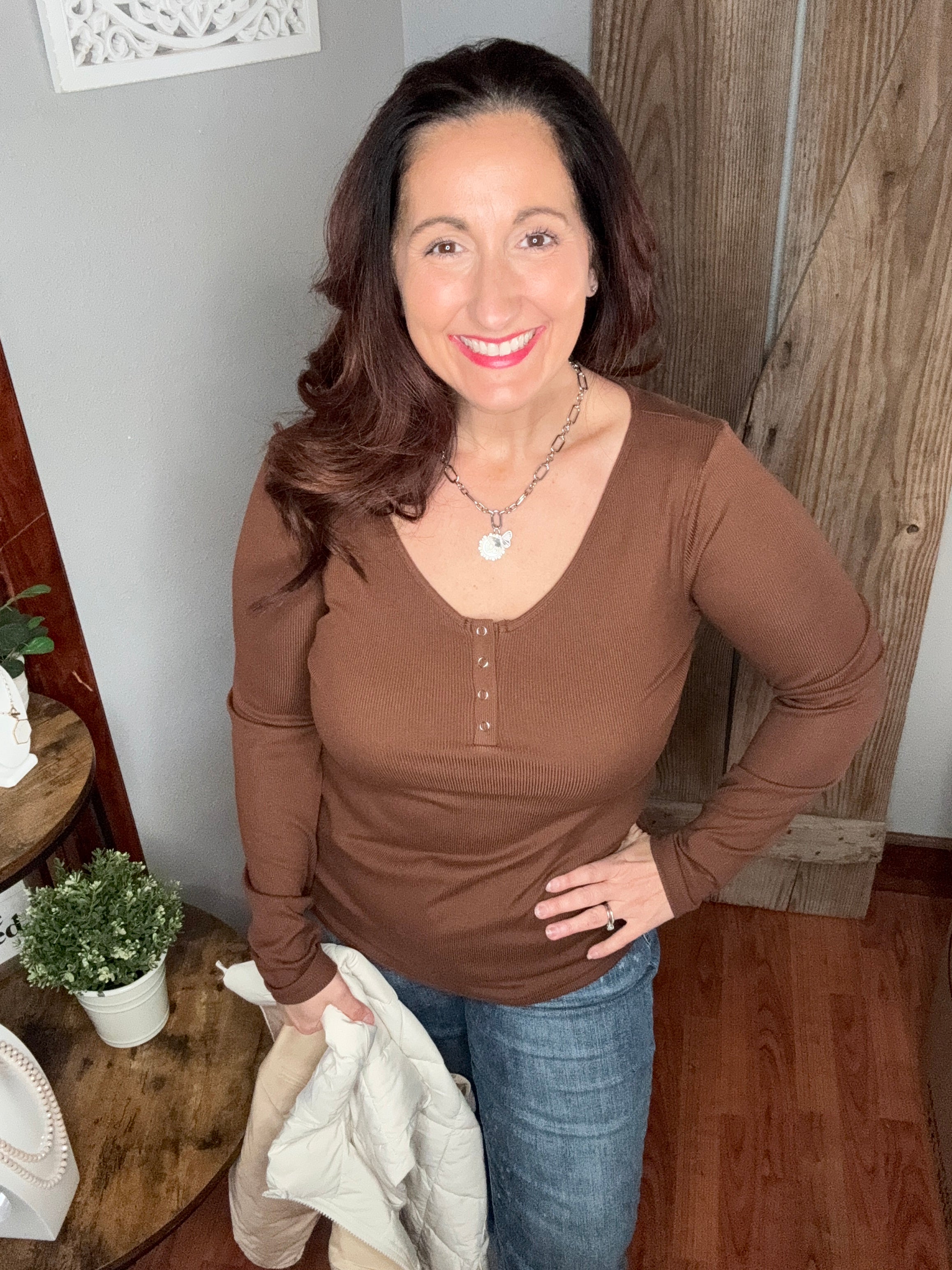 Brooklyn Snap Henley