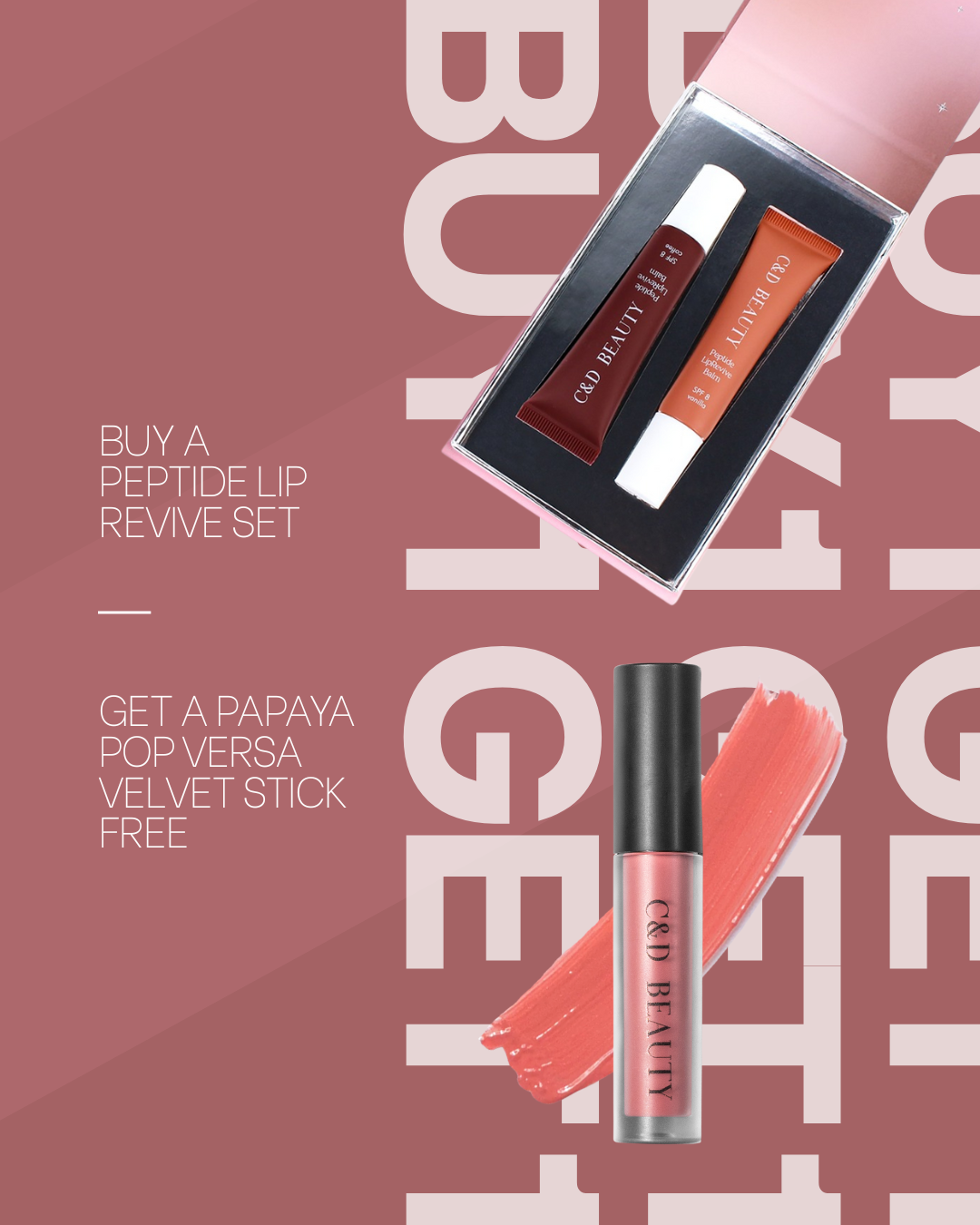 BOGO Peptide Gift Set & FREE Versa Velvet Stick