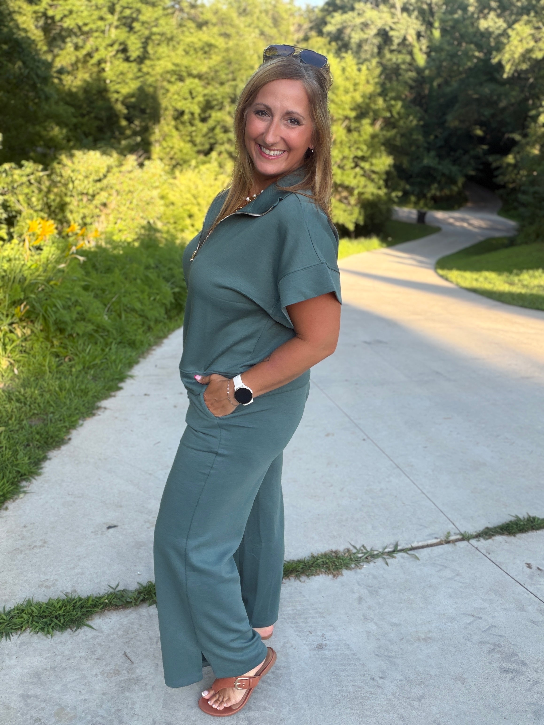 Jade Journey Wide Leg Pants