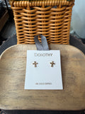 Faithful Gold Cross Studs