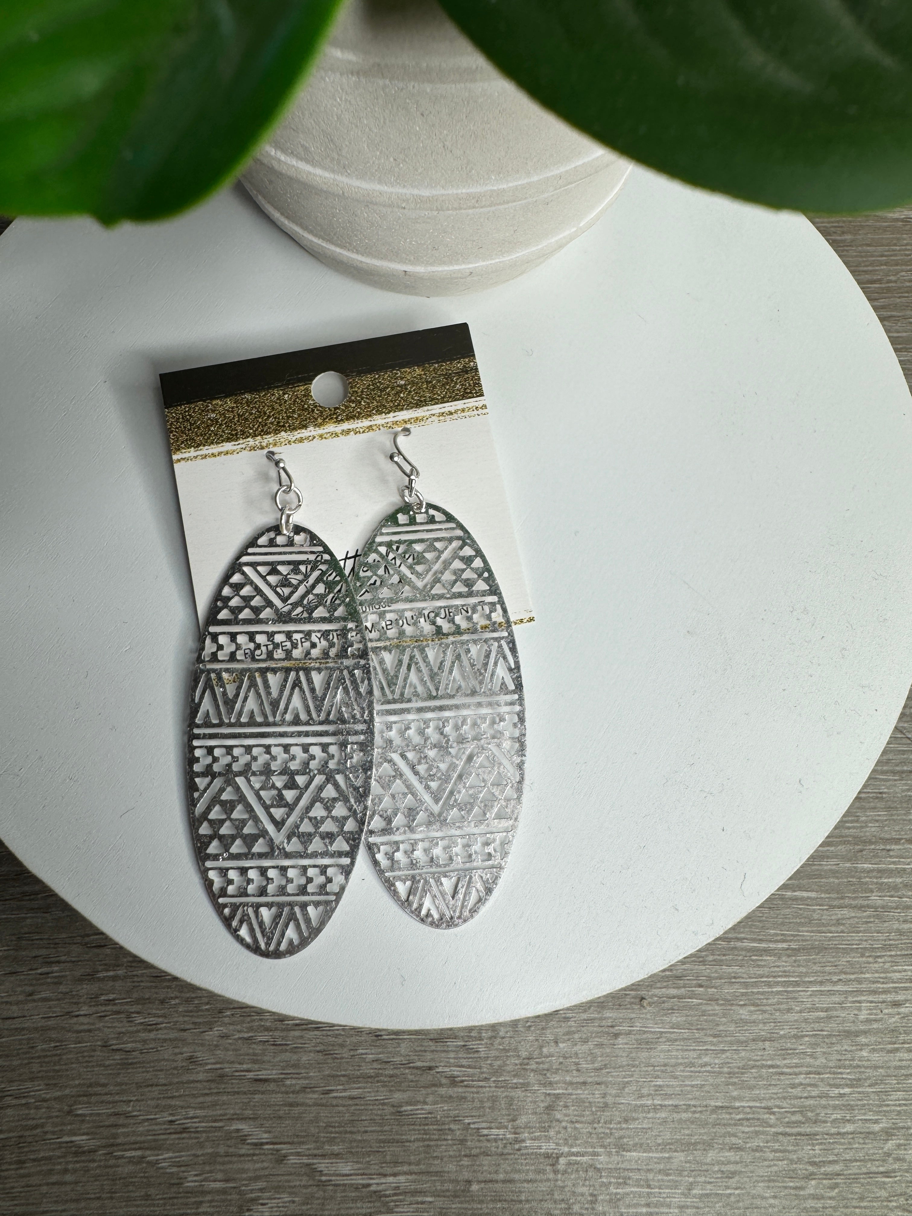 Silver Aztec Eartings