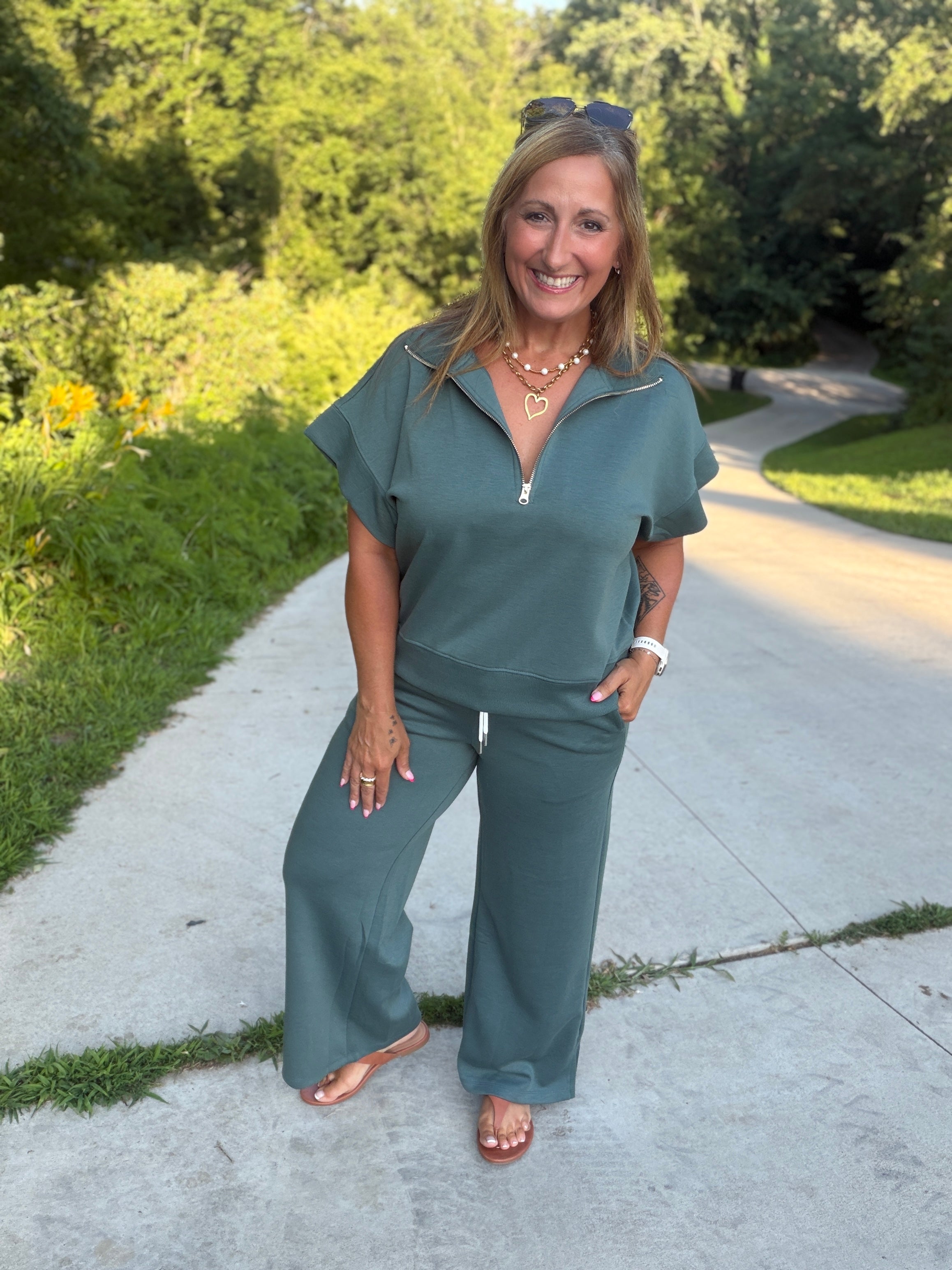Jade Journey Wide Leg Pants