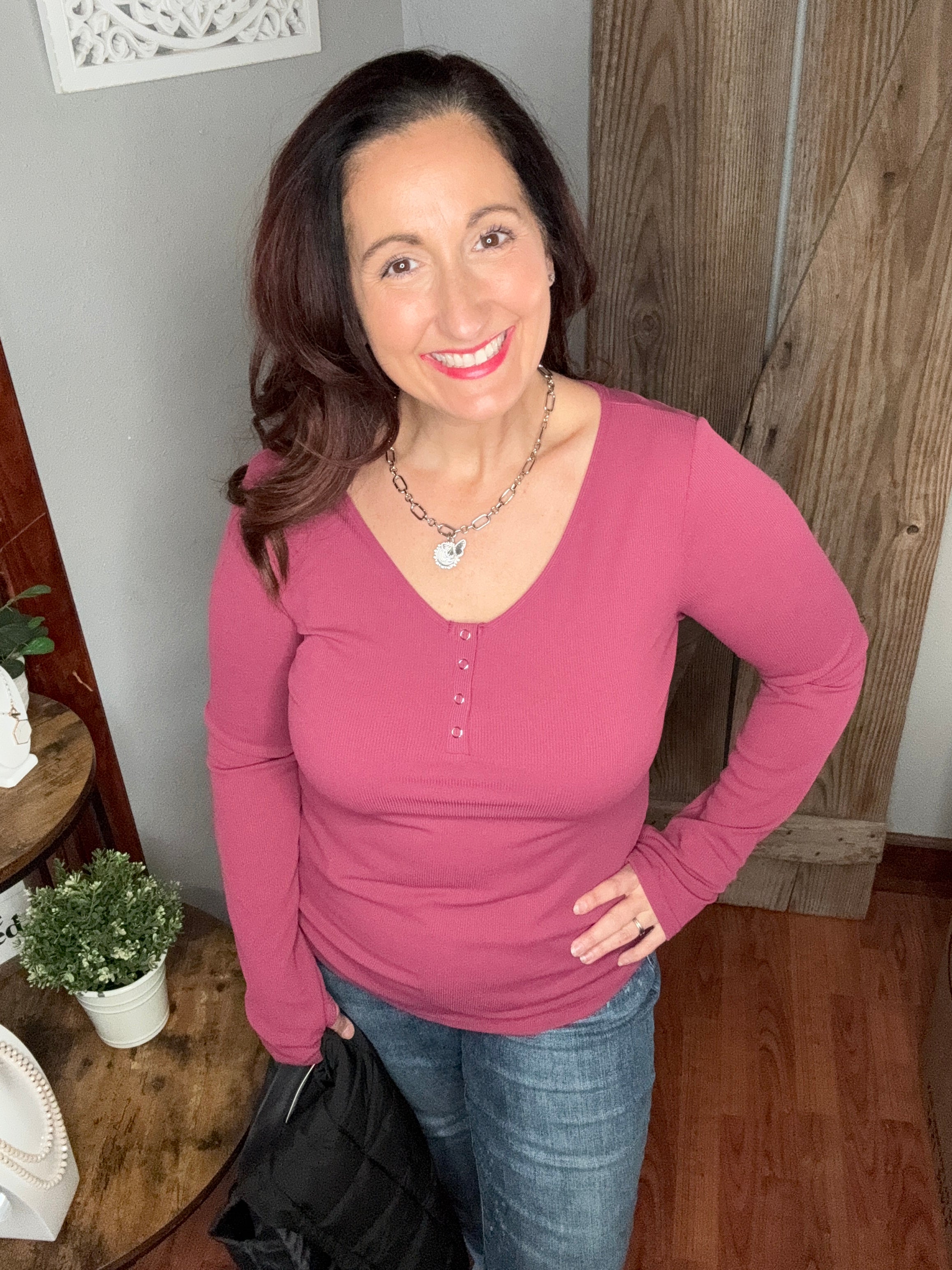 Brooklyn Snap Henley