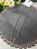 Smoky Halo Beaded Necklace