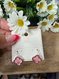 Pretty in Pink Clover Earrings