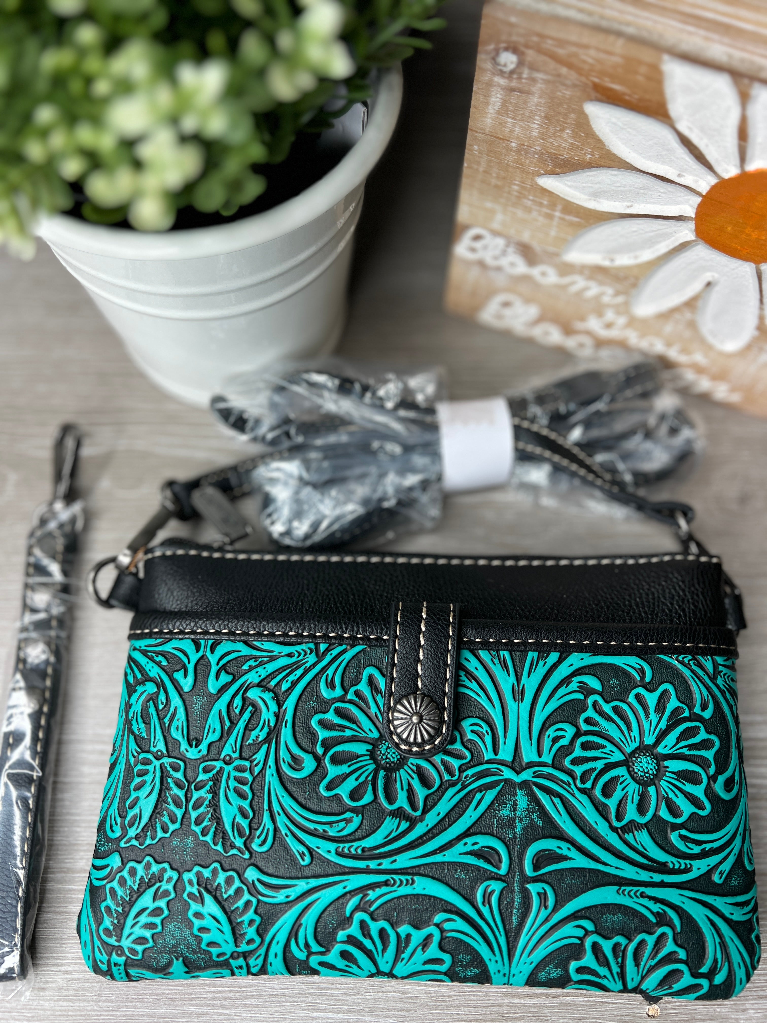 Wrangler Floral Embossed Crossbody