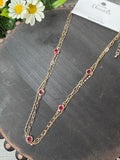 Rosy Glow Layered Necklace