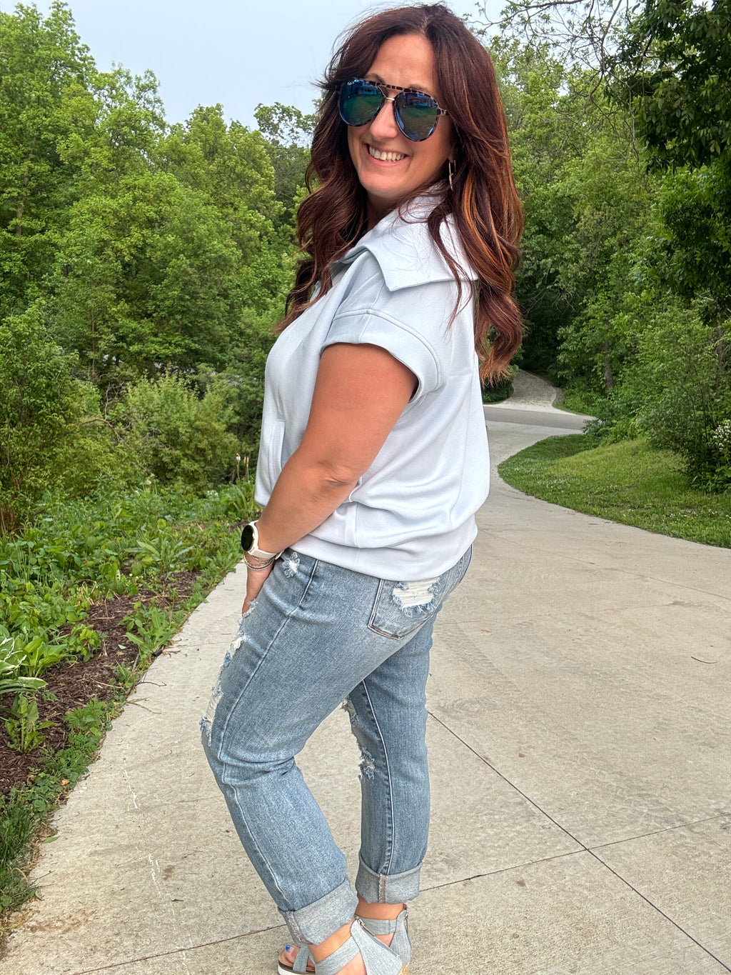 Zip Into Summer Funnel Pullover