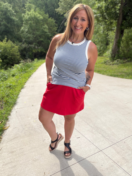 Classic Tank - Blue and White
