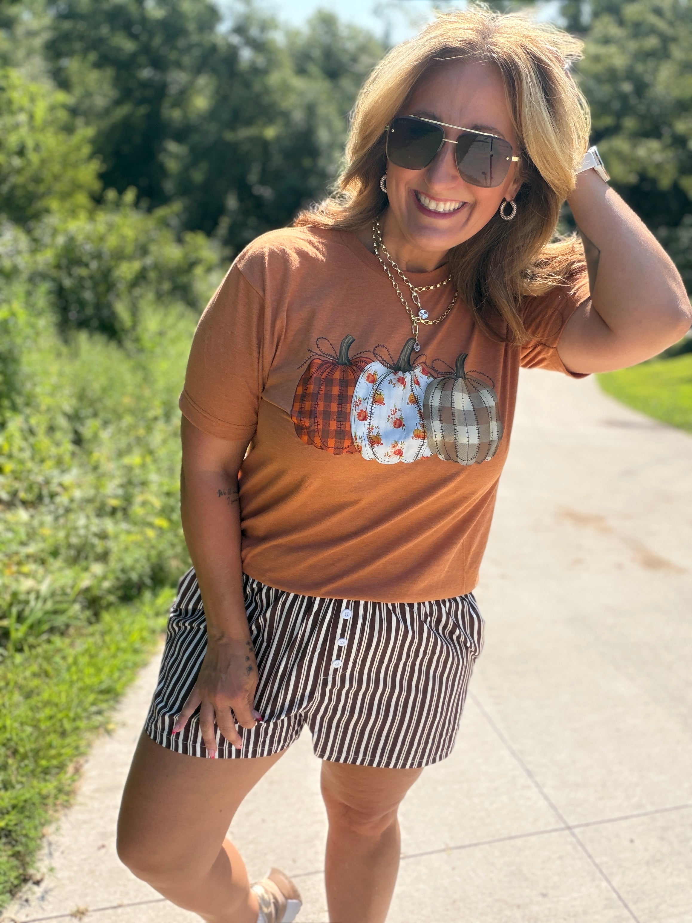 Patchwork Pumpkin Tee