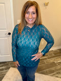 Teal Temptation Lace Top