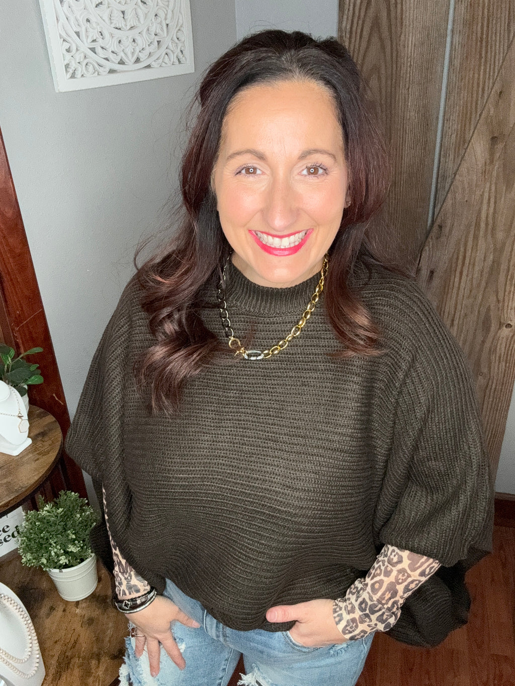 Meg Pullover Poncho Pink