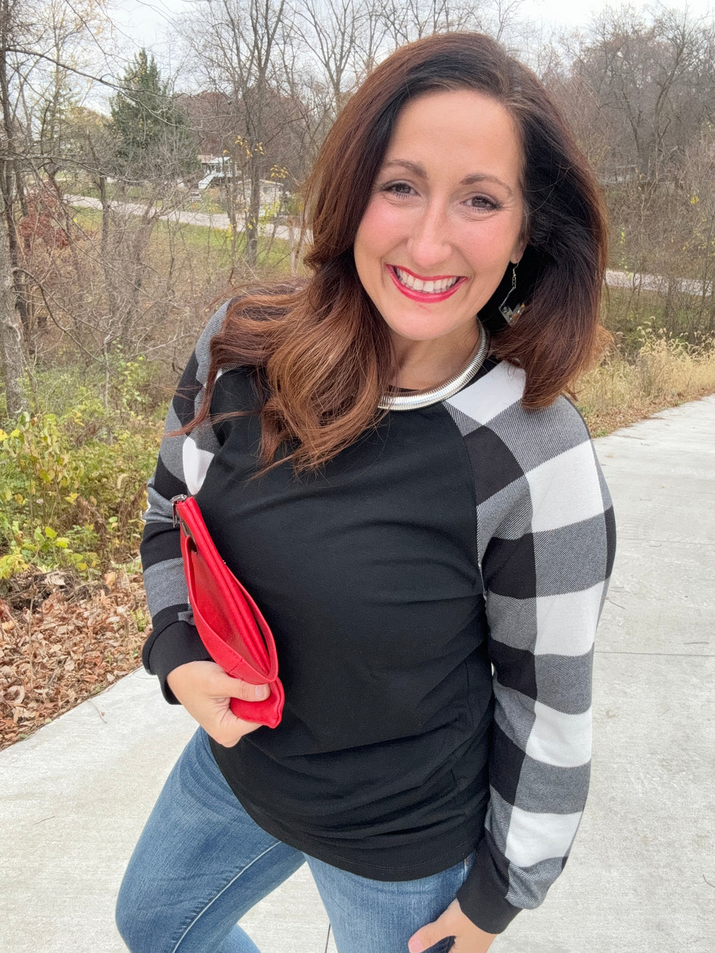 Getty Up Buffalo Plaid Top