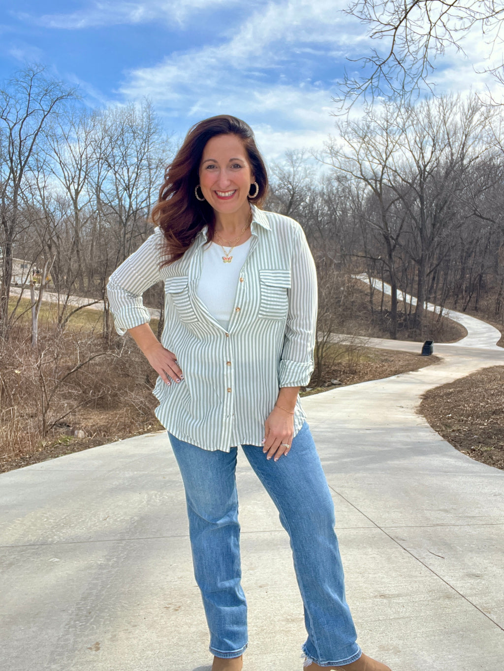 Party Up Front Button Down