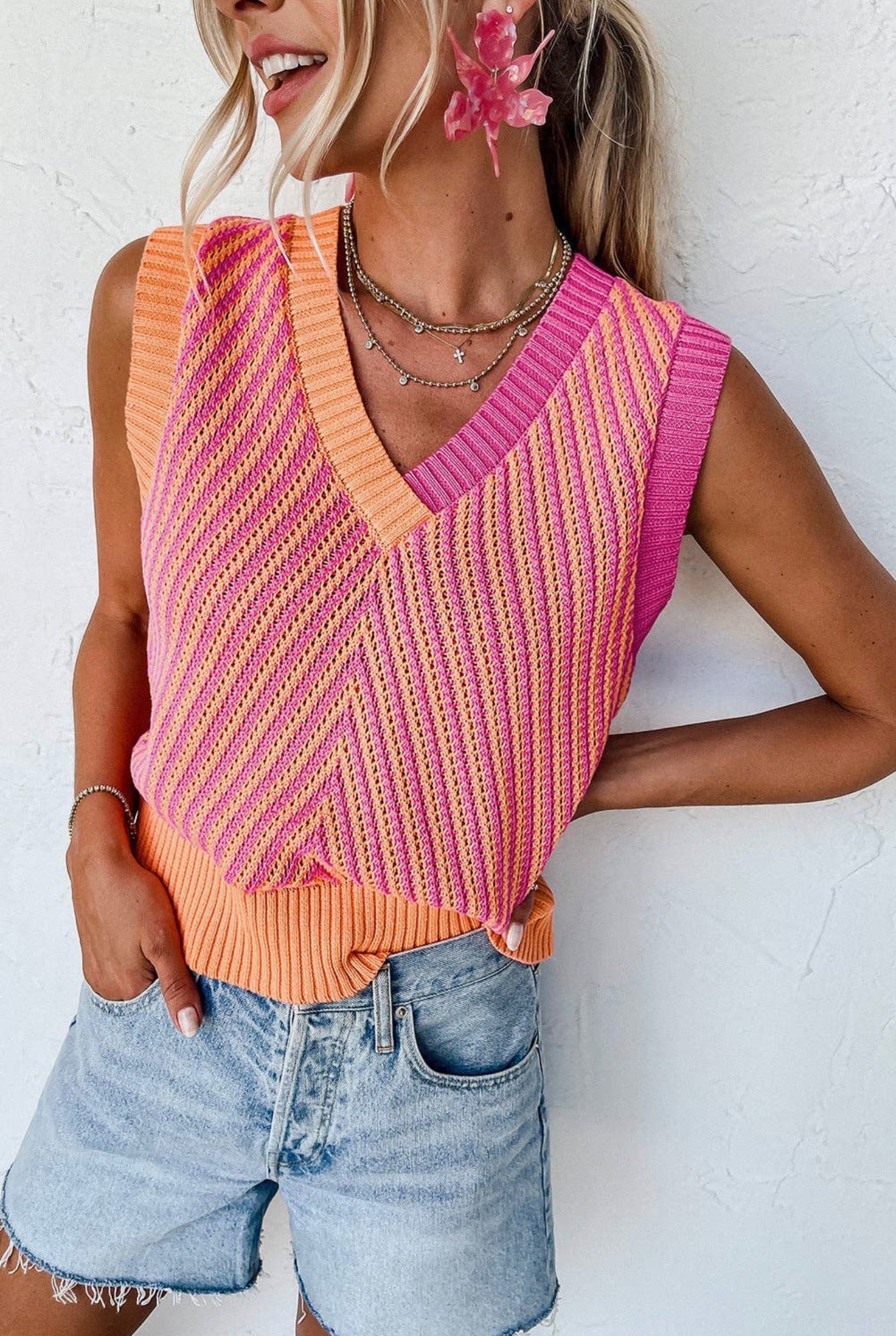 Sunset Sorbet Sweater Tank
