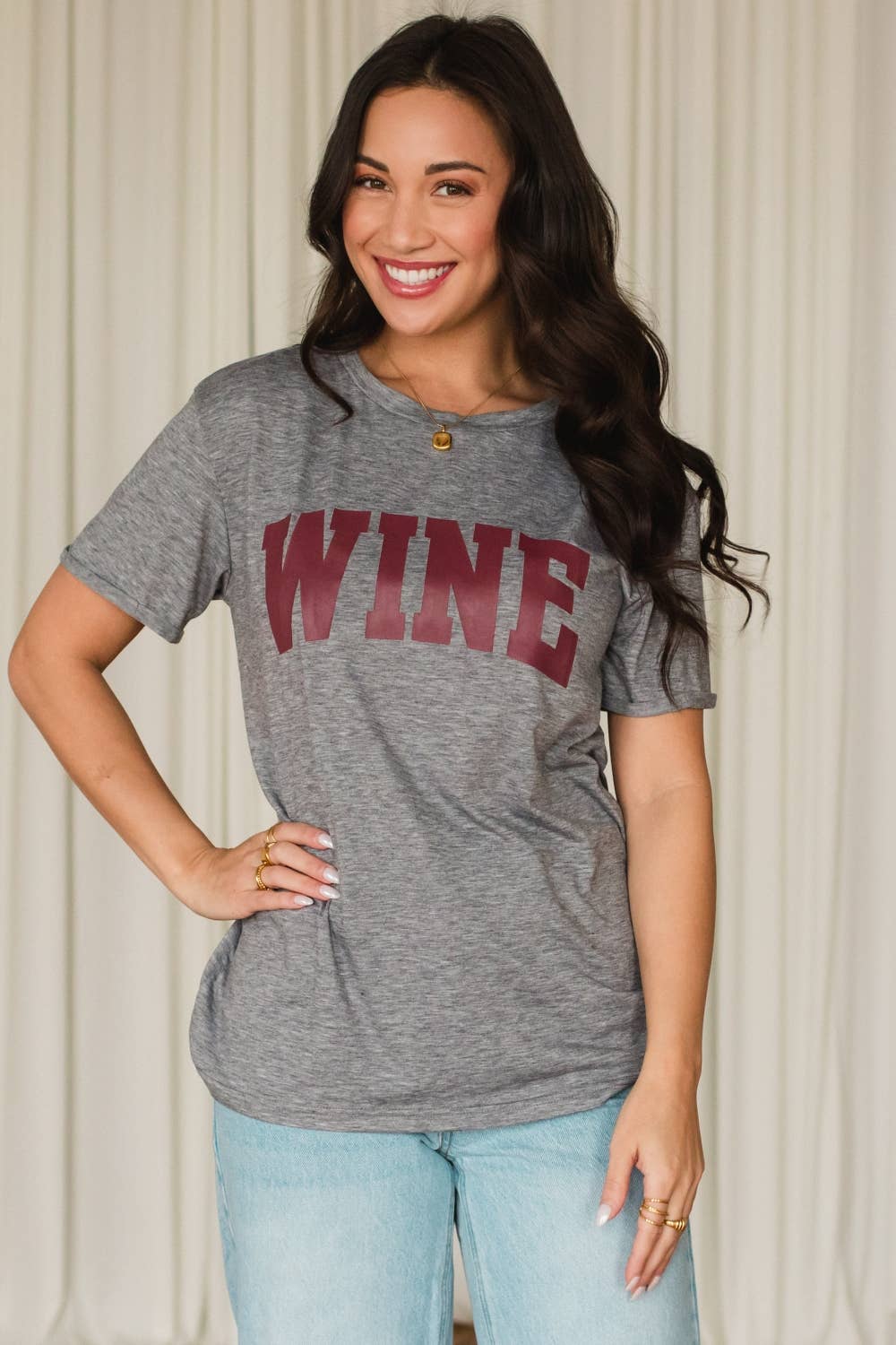 Gray Wine Tee