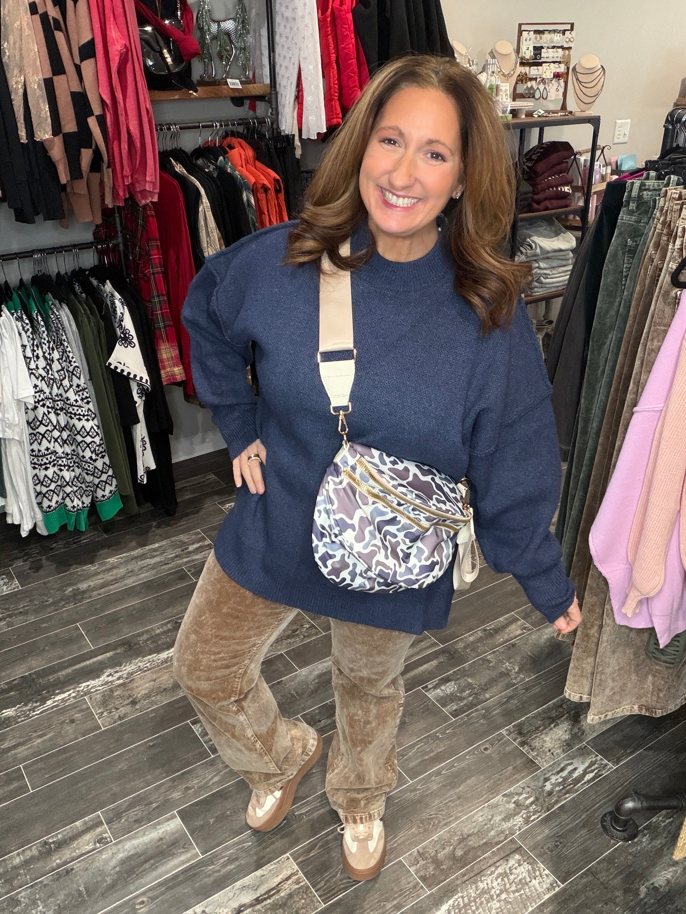 Aurora Cozy Sweater Navy