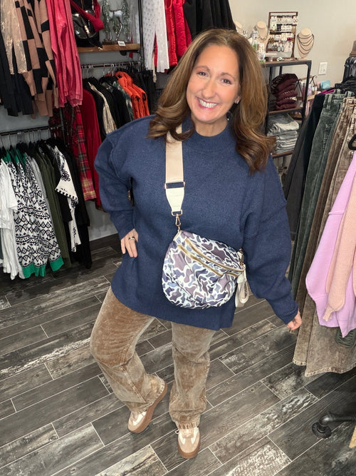 Aurora Cozy Sweater Navy