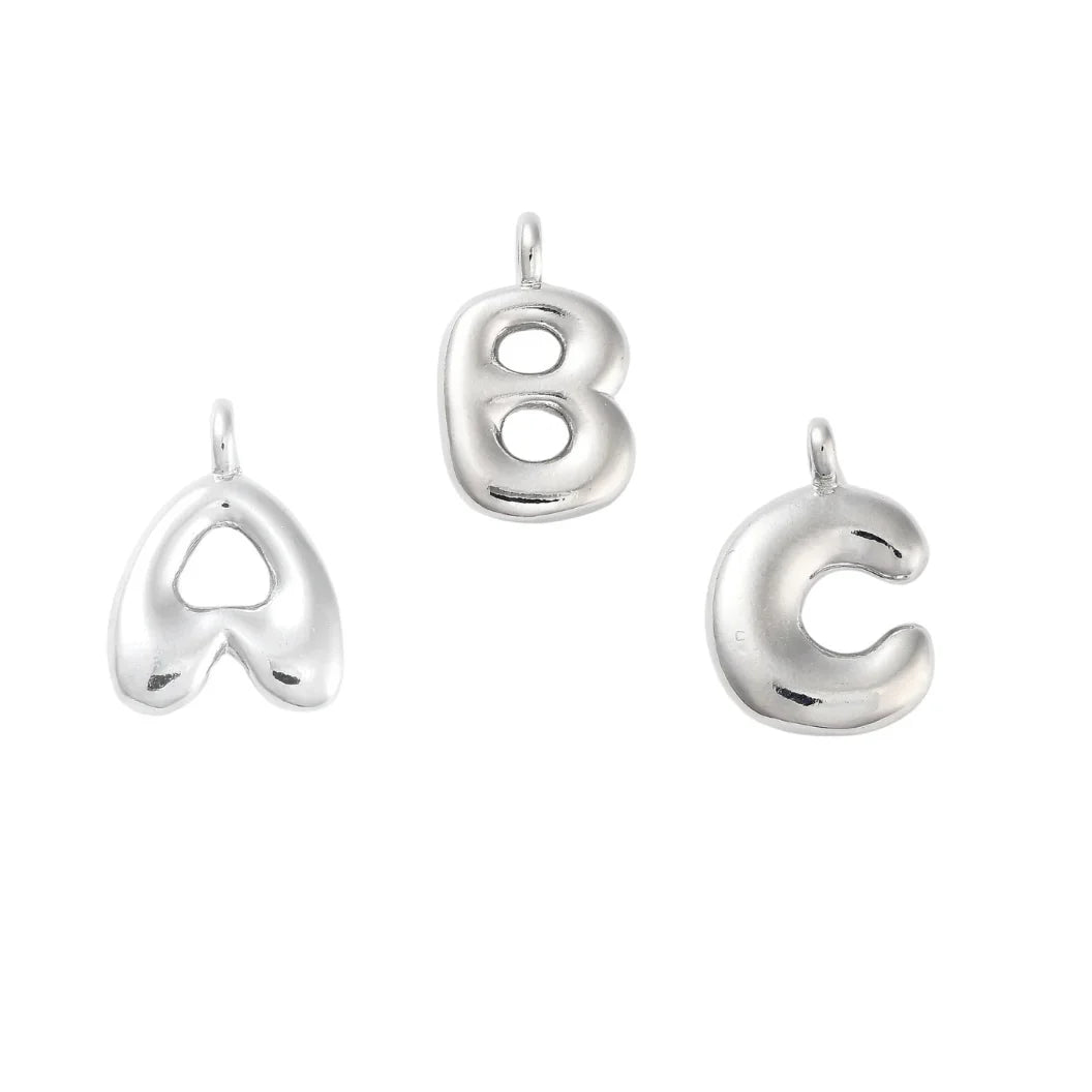 Silver Bubble Initial Letter | Alphabet Charm
