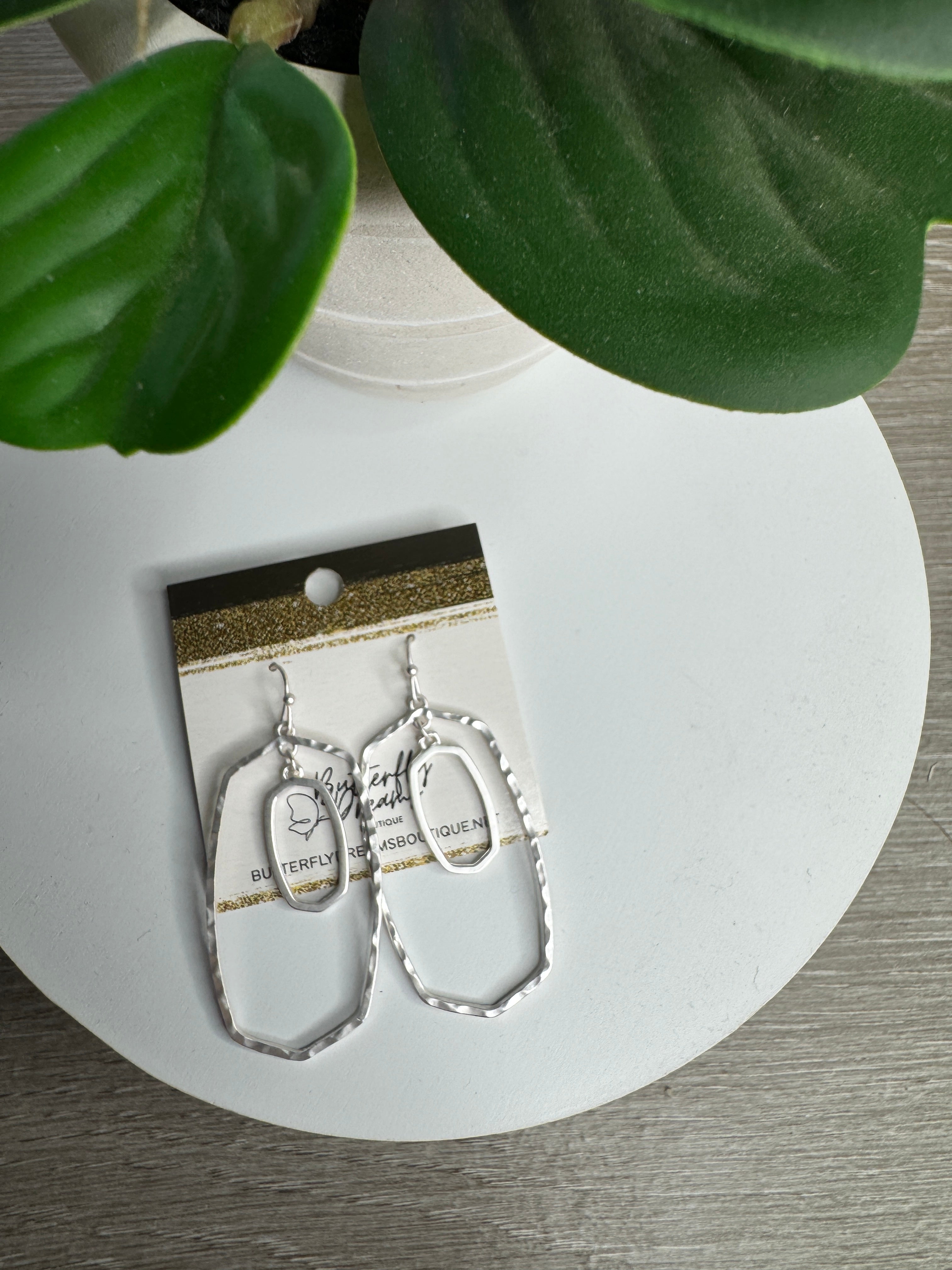 Hammered Silver Dangles