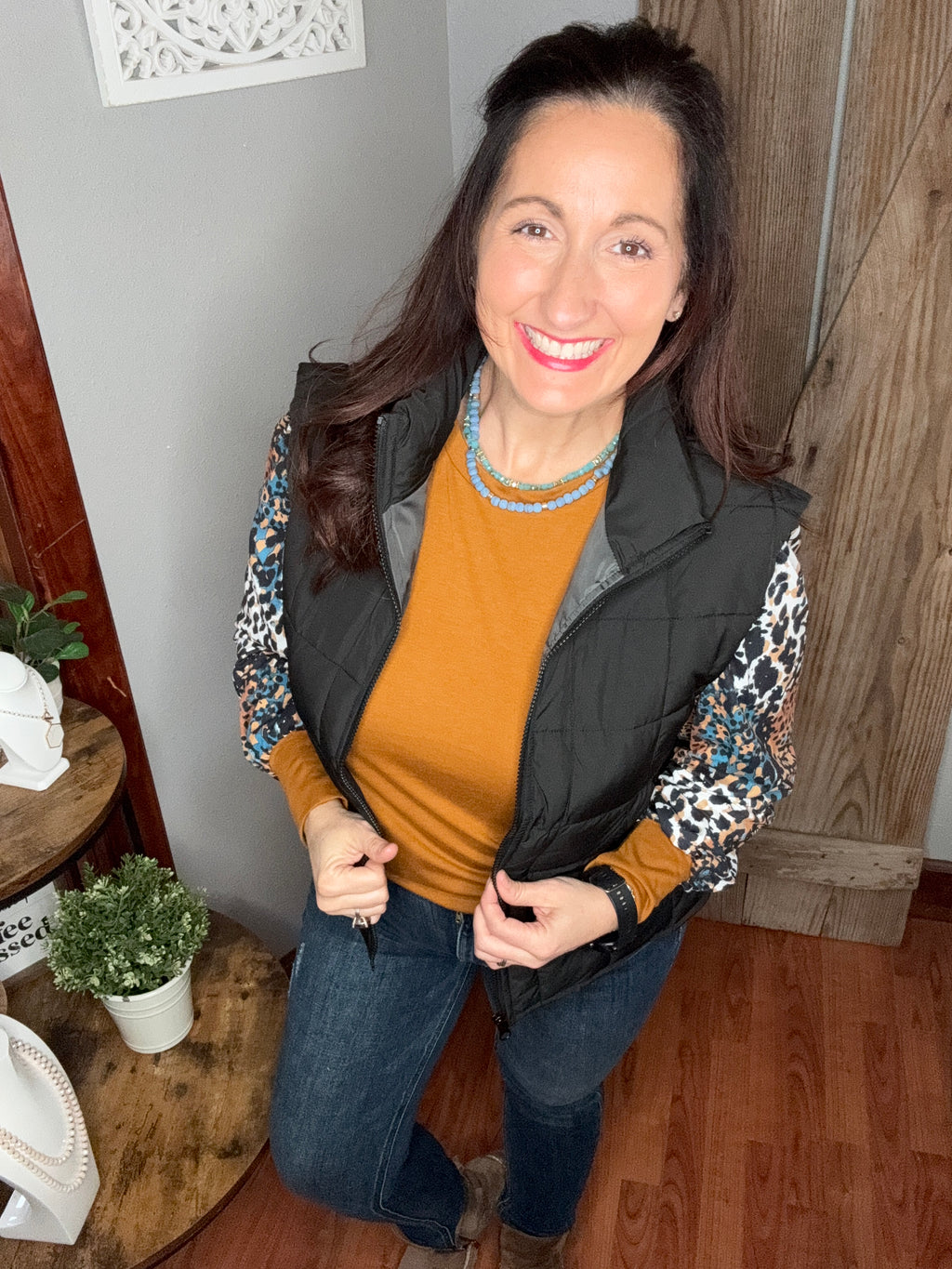 Chic Puffer Vest Black