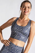 GeoFoil Print Sports Bra