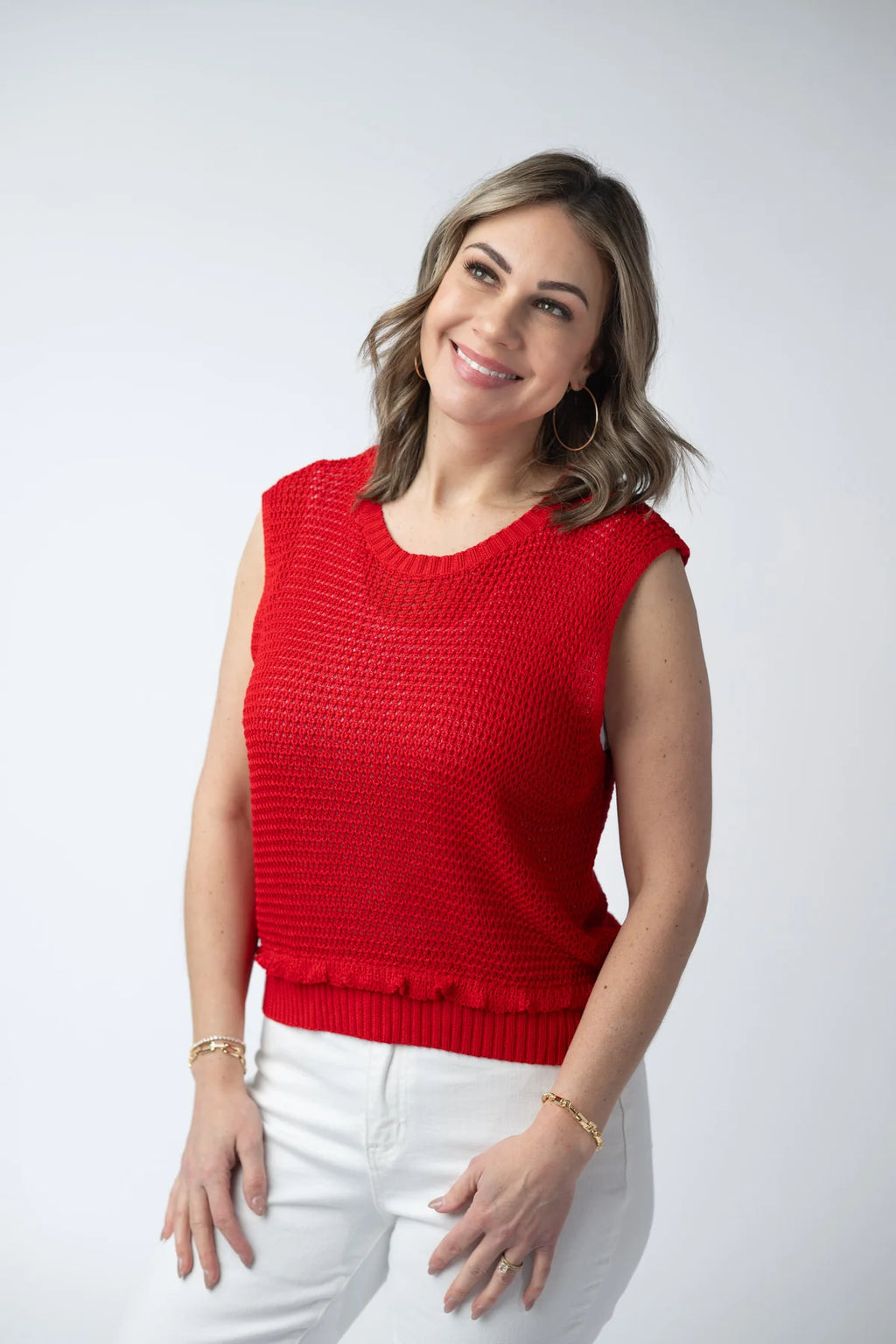 Amaya Open Knit Top