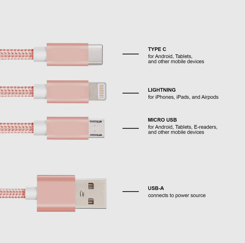 3 in 1 Charging Keychain