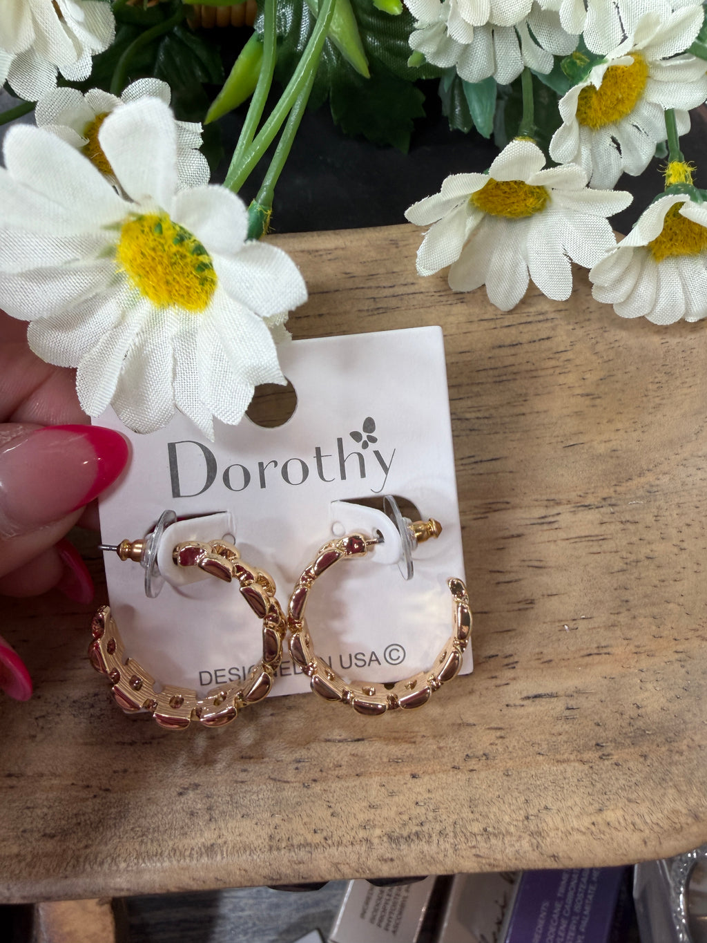 Chain Reaction Gold Hoops