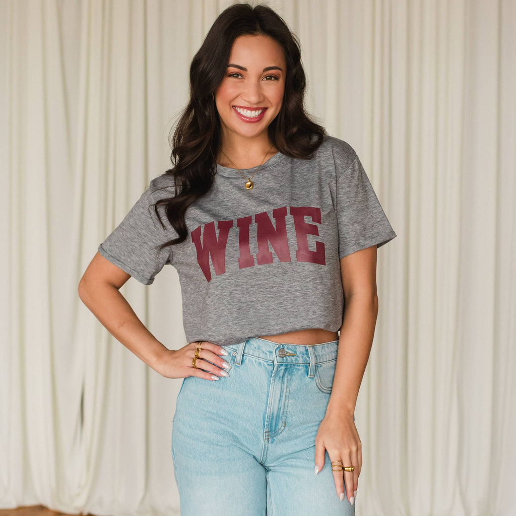 Gray Wine Tee