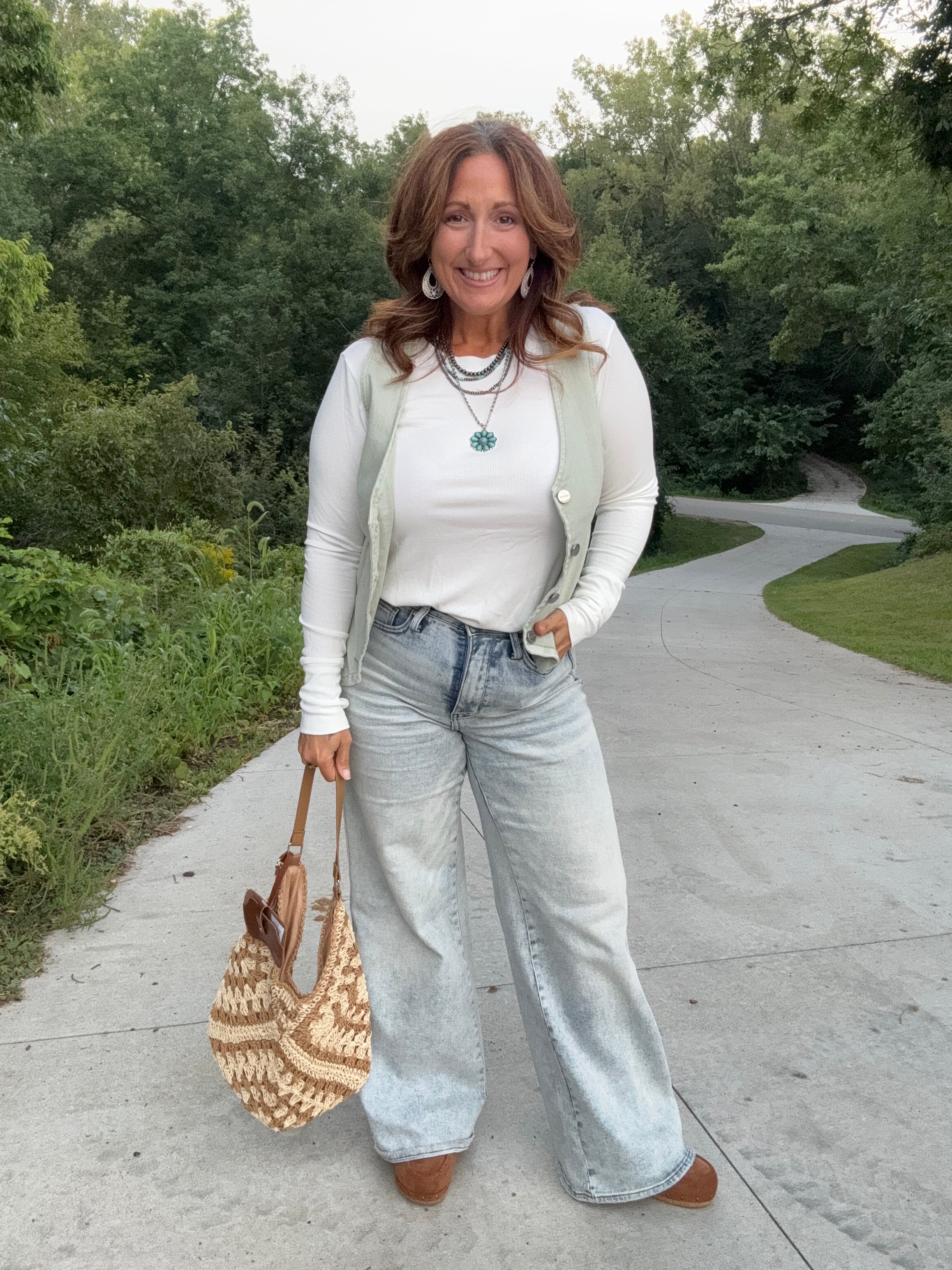 Judy Blue Tummy Control Retro Wide Leg Jeans