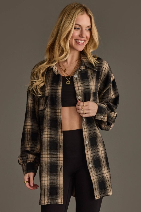Cabin Coffee Plaid Shacket