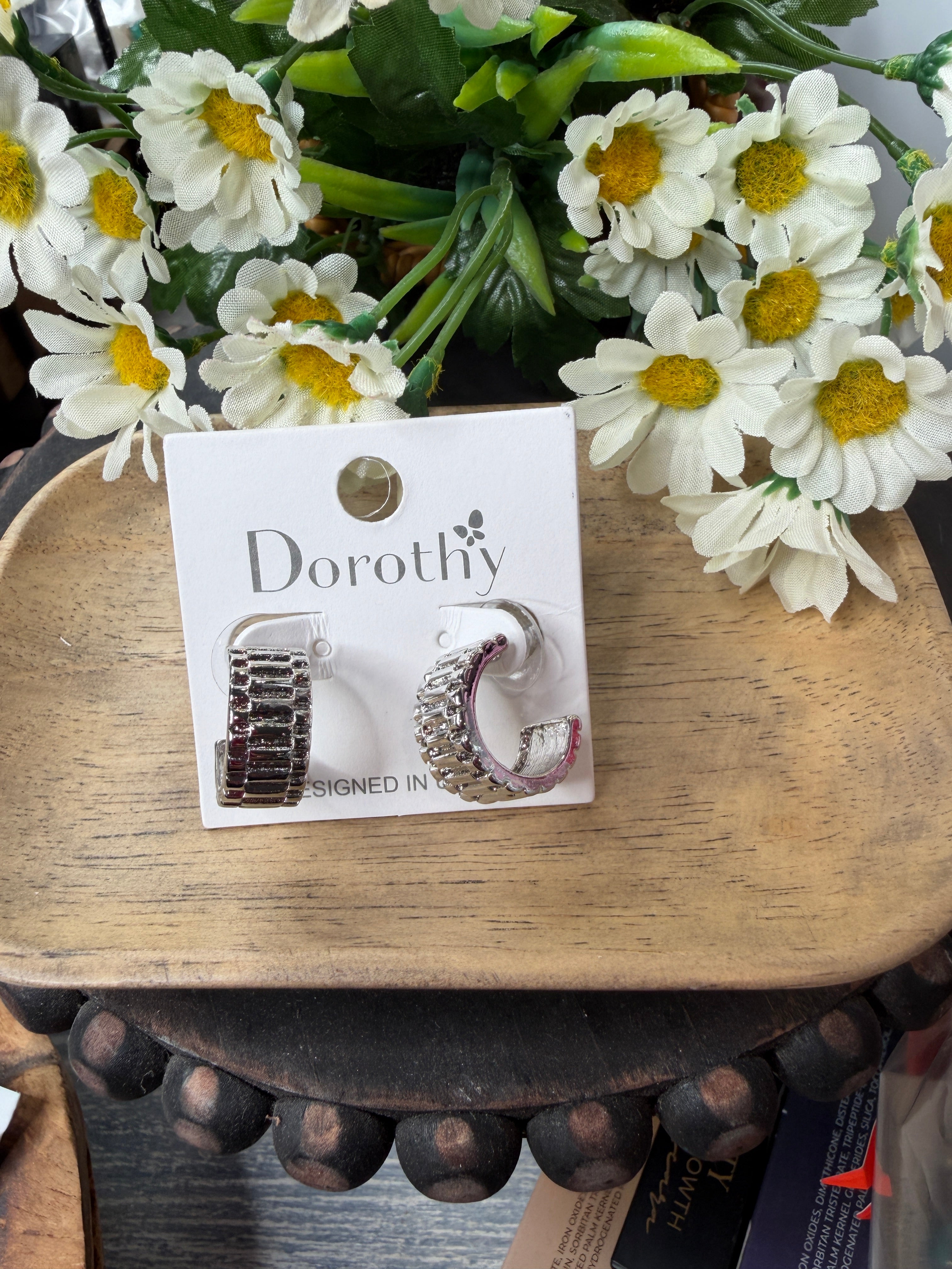 Silver Lining Huggie Hoops
