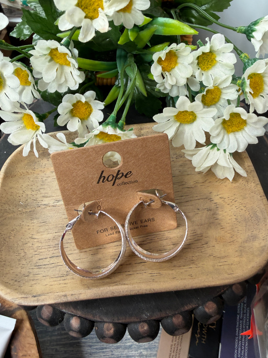 Silver Stardust Hoops