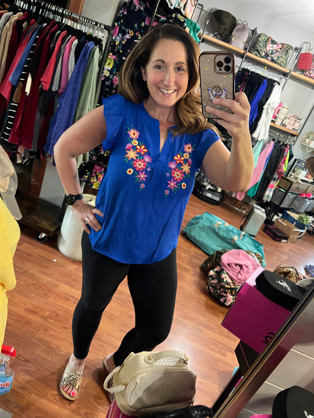 Sassy Summer Embroidery Top