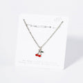 Rhinestone Cherry Necklace