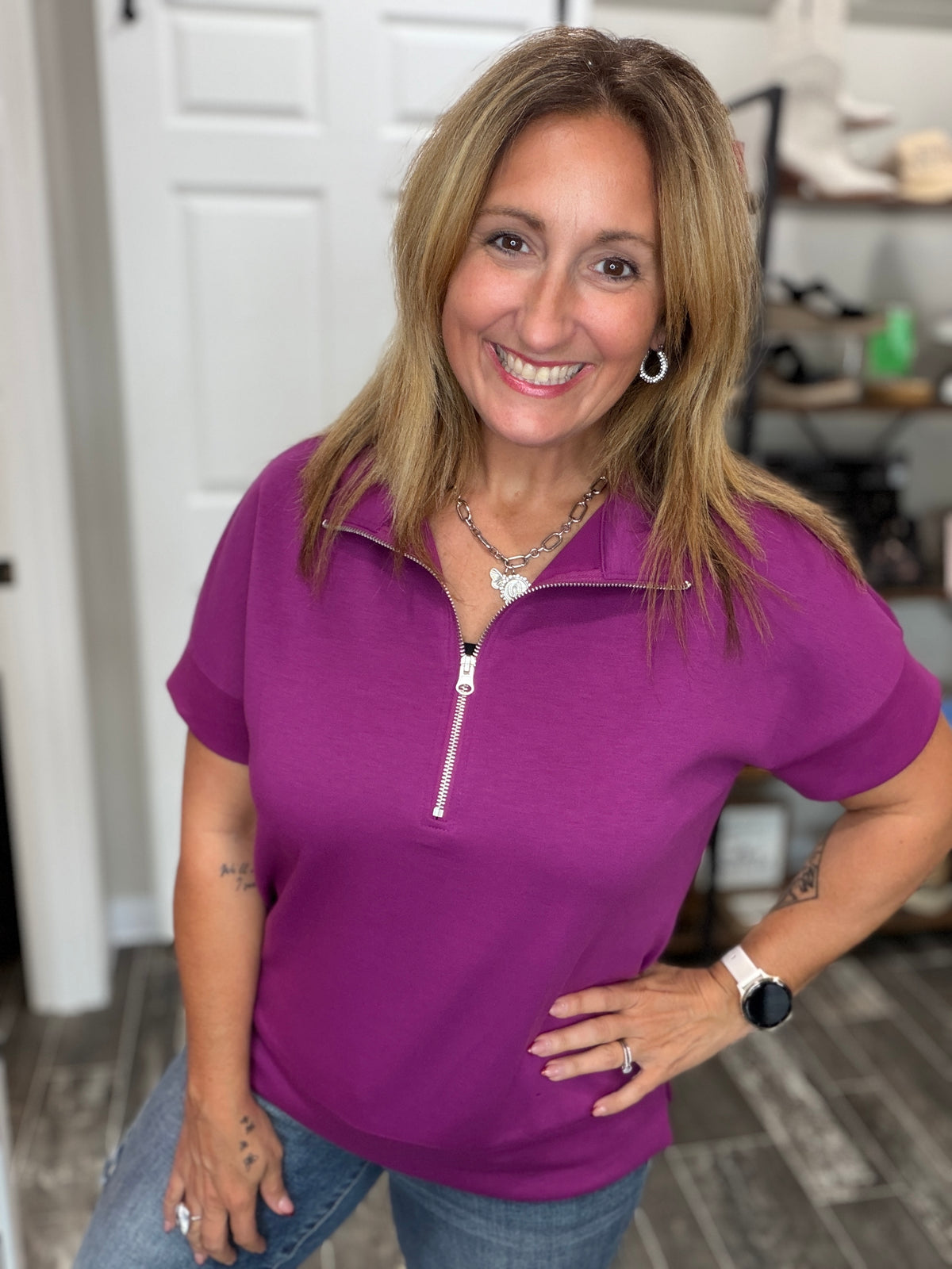 Plum Perfect Half Zip