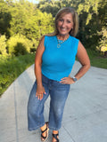 Blue Skies Bow Knit Tank