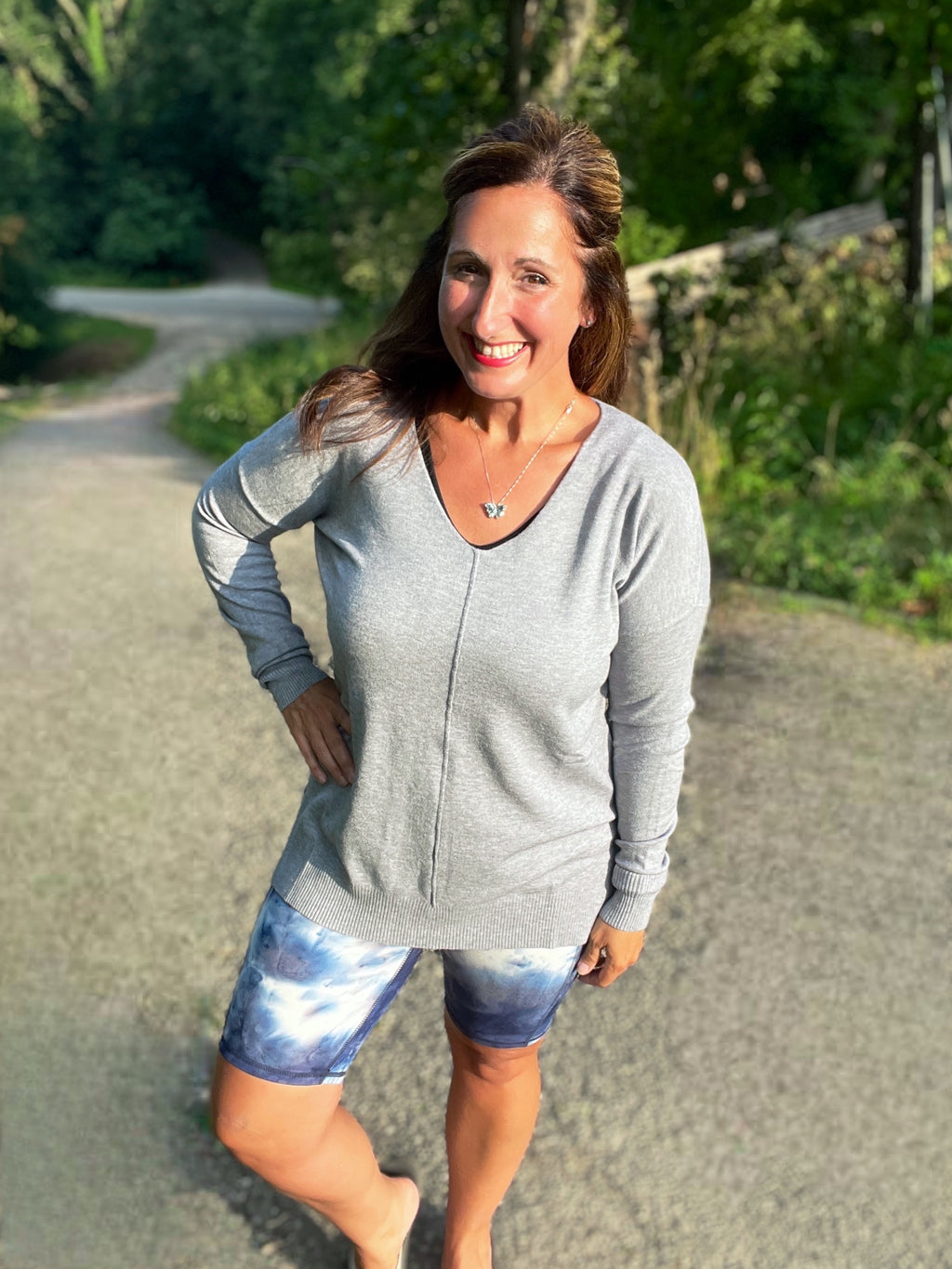 Marble Tie Dye Print Biker Shorts