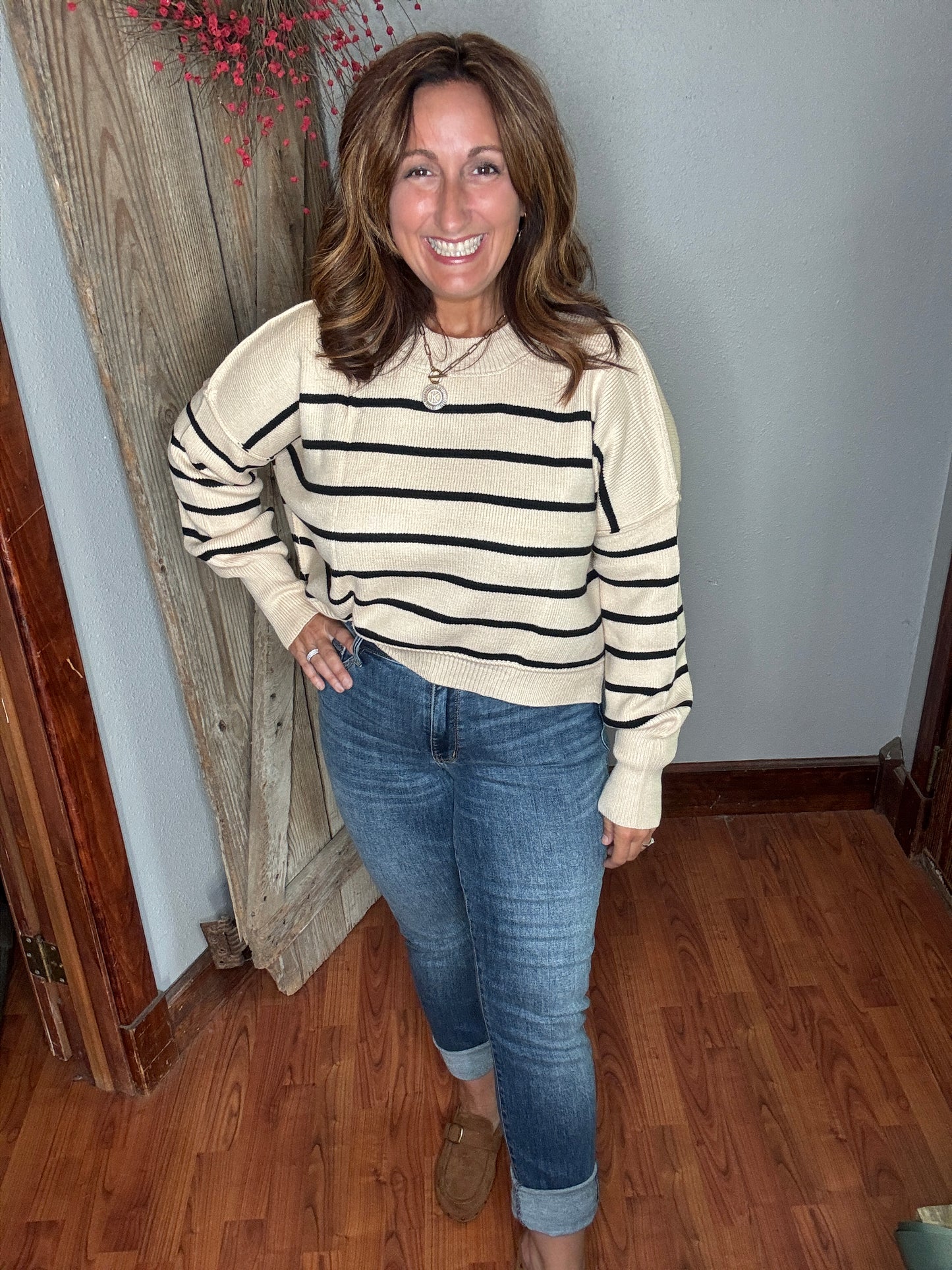 Brunch & Stripes Sweater
