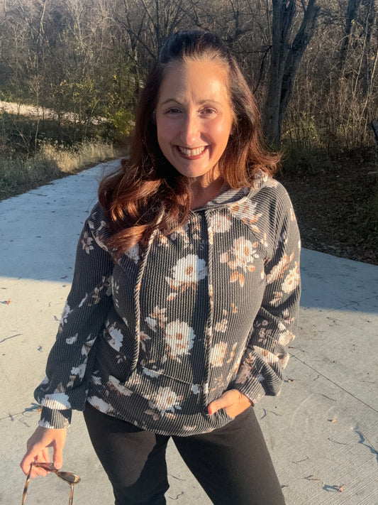 Winter Floral Hoodie