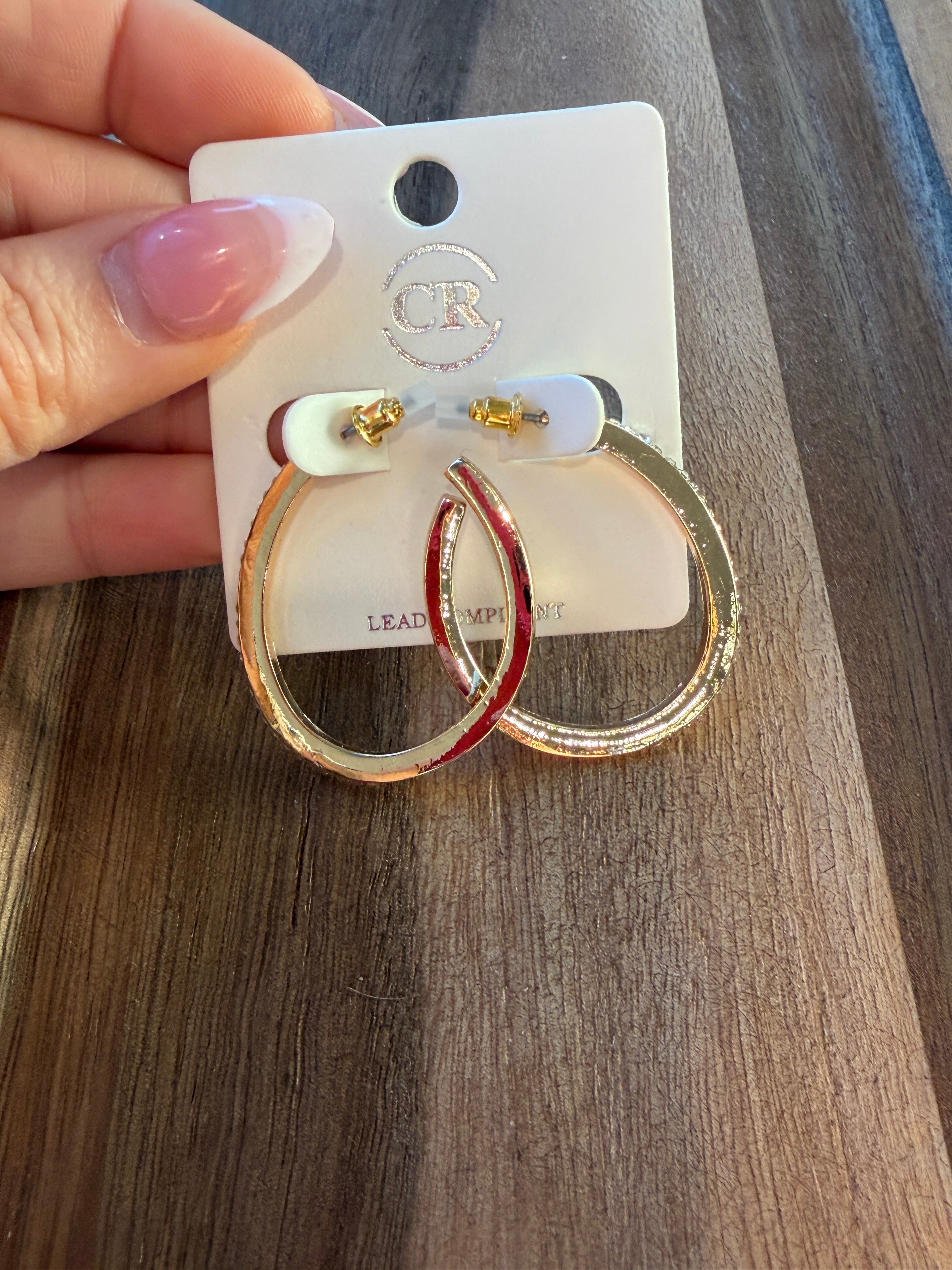 Bling Pave Hoops